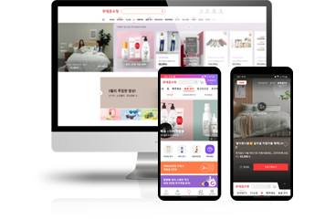 롯데홈쇼핑 웹 앱 화면 & 롯데홈쇼핑 CI