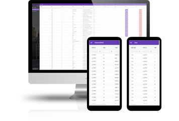 아이오앤코코리아 YESBEE Trand 웹 앱 화면 & YESBEE CI